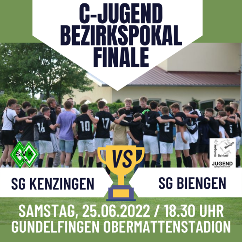 Unsere C-Jugend steht am kommenden Samstag sensationell im Bezirkspokalfinale!