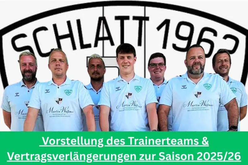 DJK Schlatt 1962 e.V. – Vorstellung des Trainerteams & Vertragsverlängerungen zu