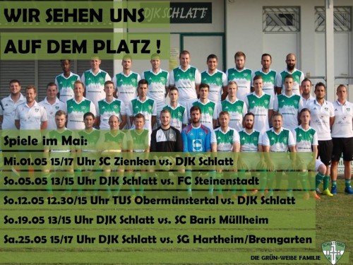 Unsere Spiele im Mai!