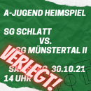 Das Spiel unserer A-Jugend wurde verlegt!
